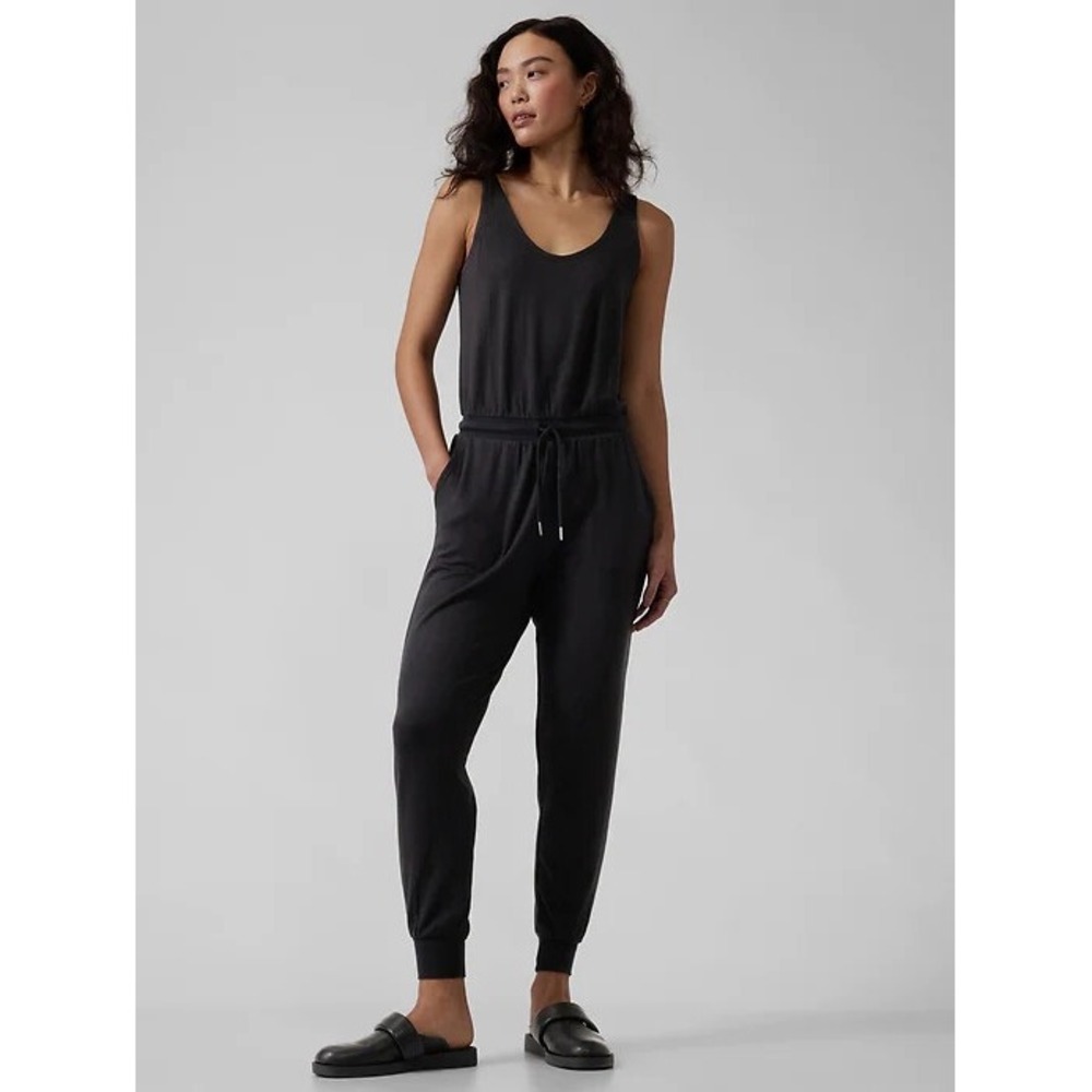 Athleta Women Balance Jogger Jumpsuit Large Petite